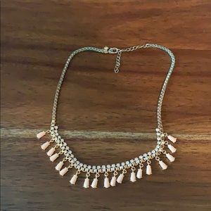 Brush pink/gold necklace